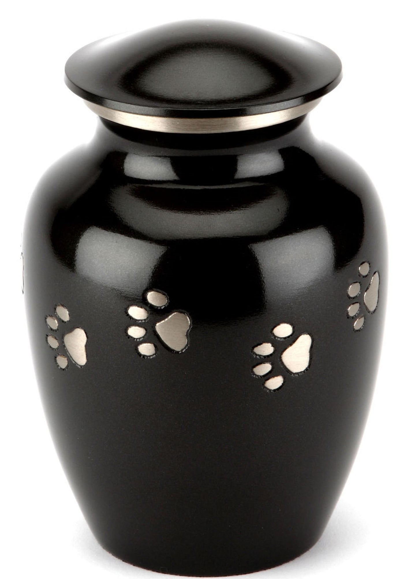 David Fischhoff Pet Memorial Cremation Urn for Ashes, Metal, Black, 11 x 11 x 17 cm