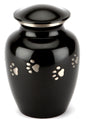 David Fischhoff Pet Memorial Cremation Urn for Ashes, Metal, Black, 11 x 11 x 17 cm