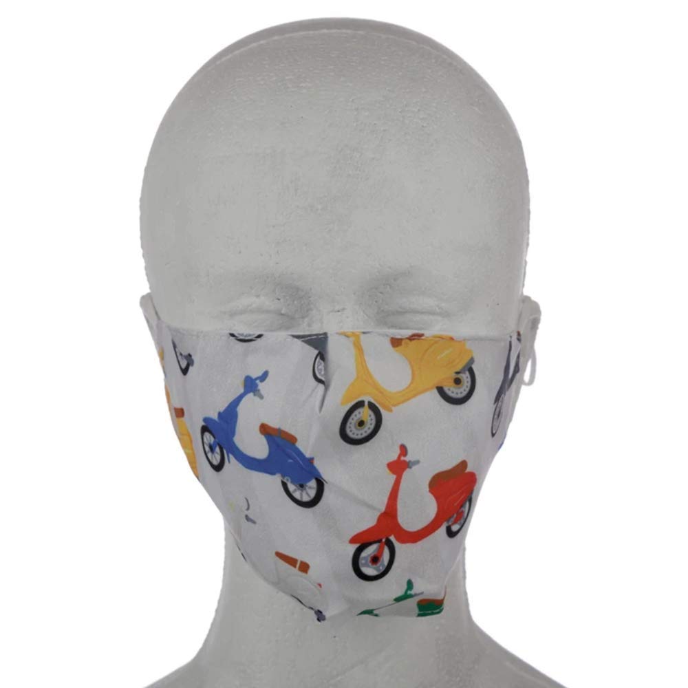 Puckator Reusable Face Covering - Non Medical Large Size Twin Pack (Speed King Scooter)
