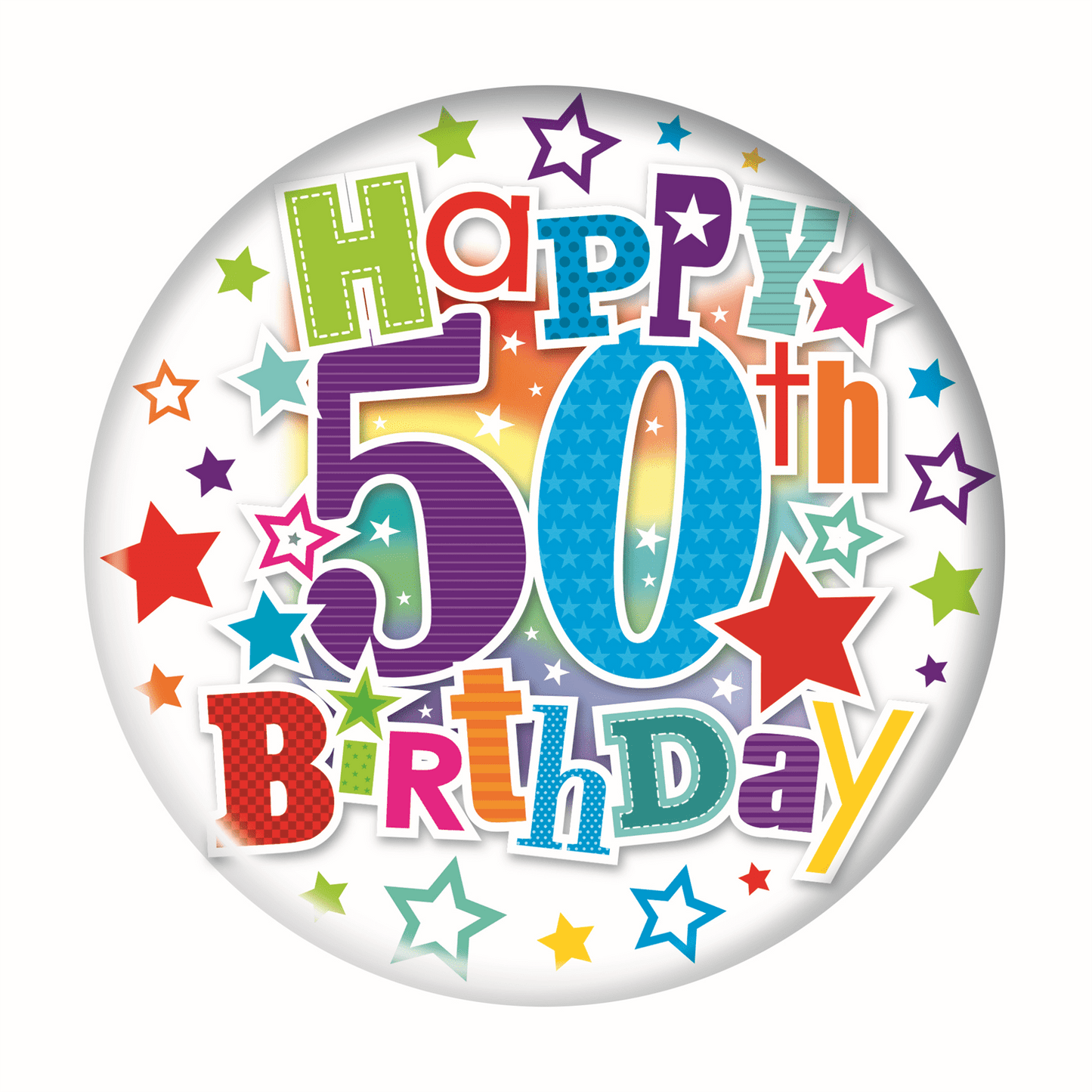 AGE 50 NEUTRAL 150mm MEGA BADGE
