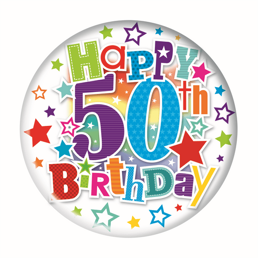 AGE 50 NEUTRAL 150mm MEGA BADGE