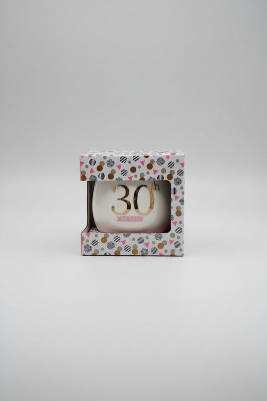 30th birthday boxed  mug