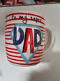 TO MY SUPER DAD STRIPPED  MUG