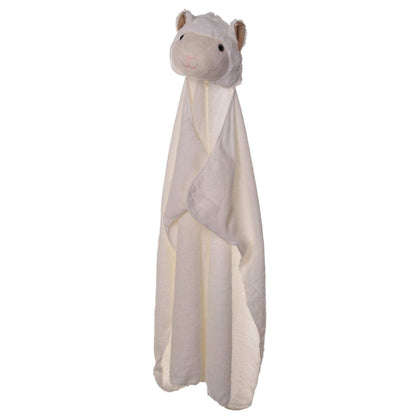 Plush White Llamapalooza Wearable Blanket