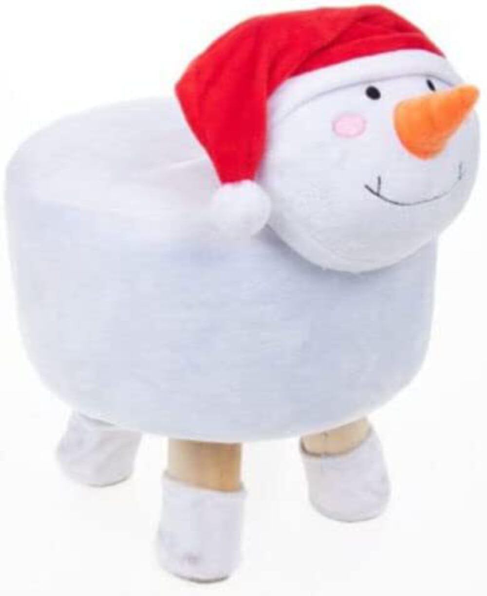 Cute Christmas Snowman Footstool
