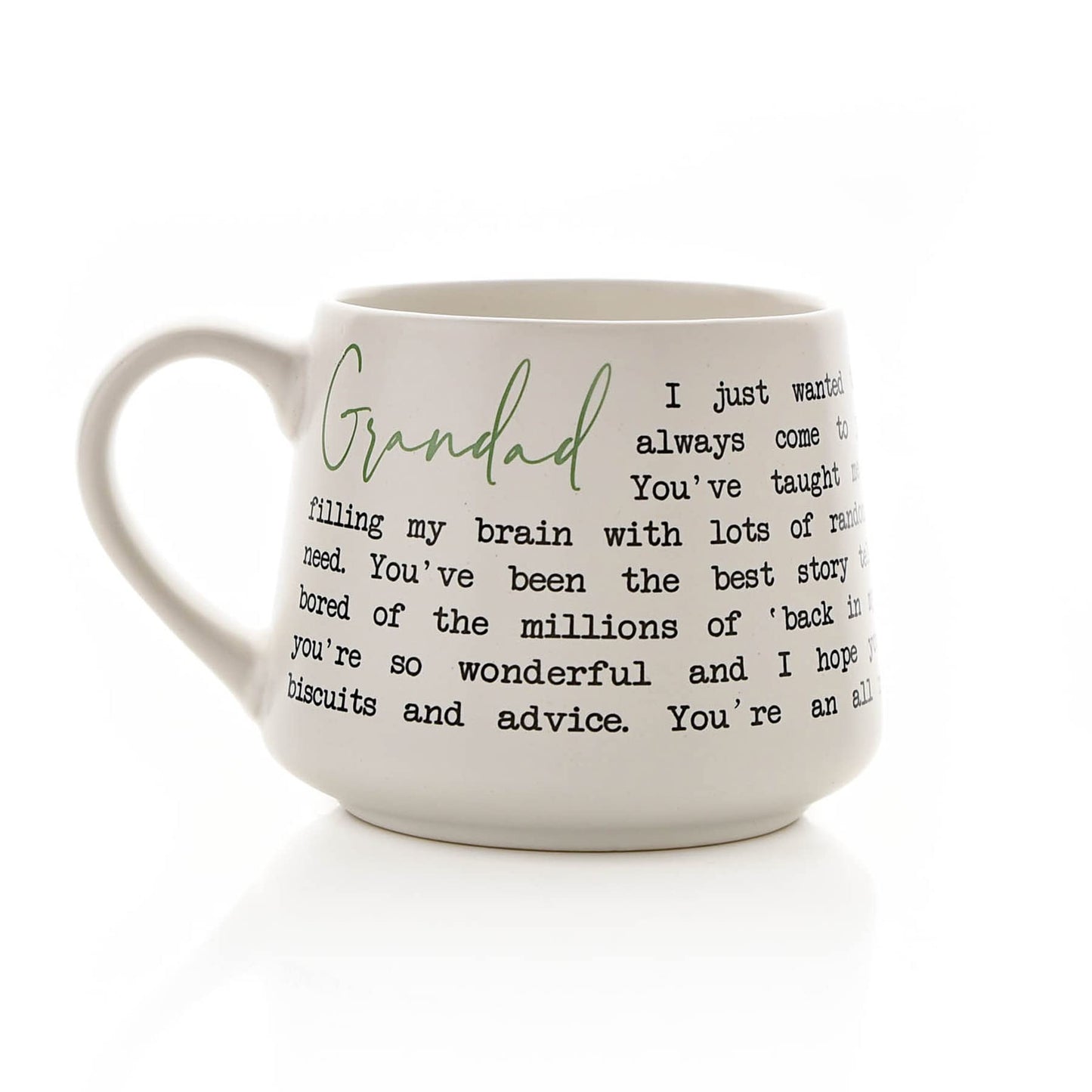 Widdop and Co Stoneware Mug with Sentiment Wording - Grandad