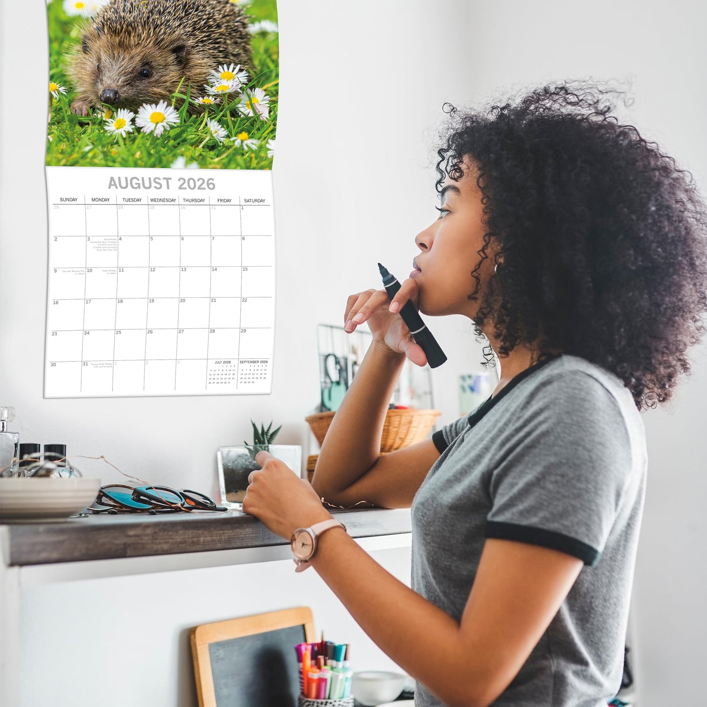 TGSC | Cats & Dogs 2026 Calendar 16 Month (Sept 2025-Dec 2026) Family Square Wall Calendar 2026 UK | Planner with Large Grid for Home or Office Organisation - Animals 2026/2025 Calendar UK
