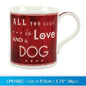 vintage love & a dog christmas mug