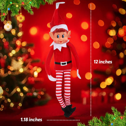 Elves Behavin' Badly Charming Red Long Leg Soft Body Vinylface Girl Elf with Hat - 30 cm