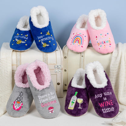 Snoozies! Womens Collection Pairables Womens Slippers Super Soft Sherpa Fleece Non Slip Sole Ladies Sizes 3-9