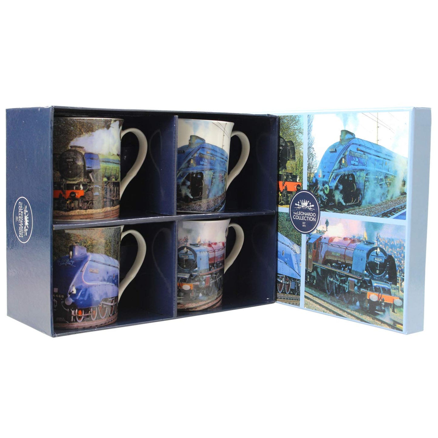 Lesser & Pavey Assorted Train Mugs, Multicoloured, Set of 4