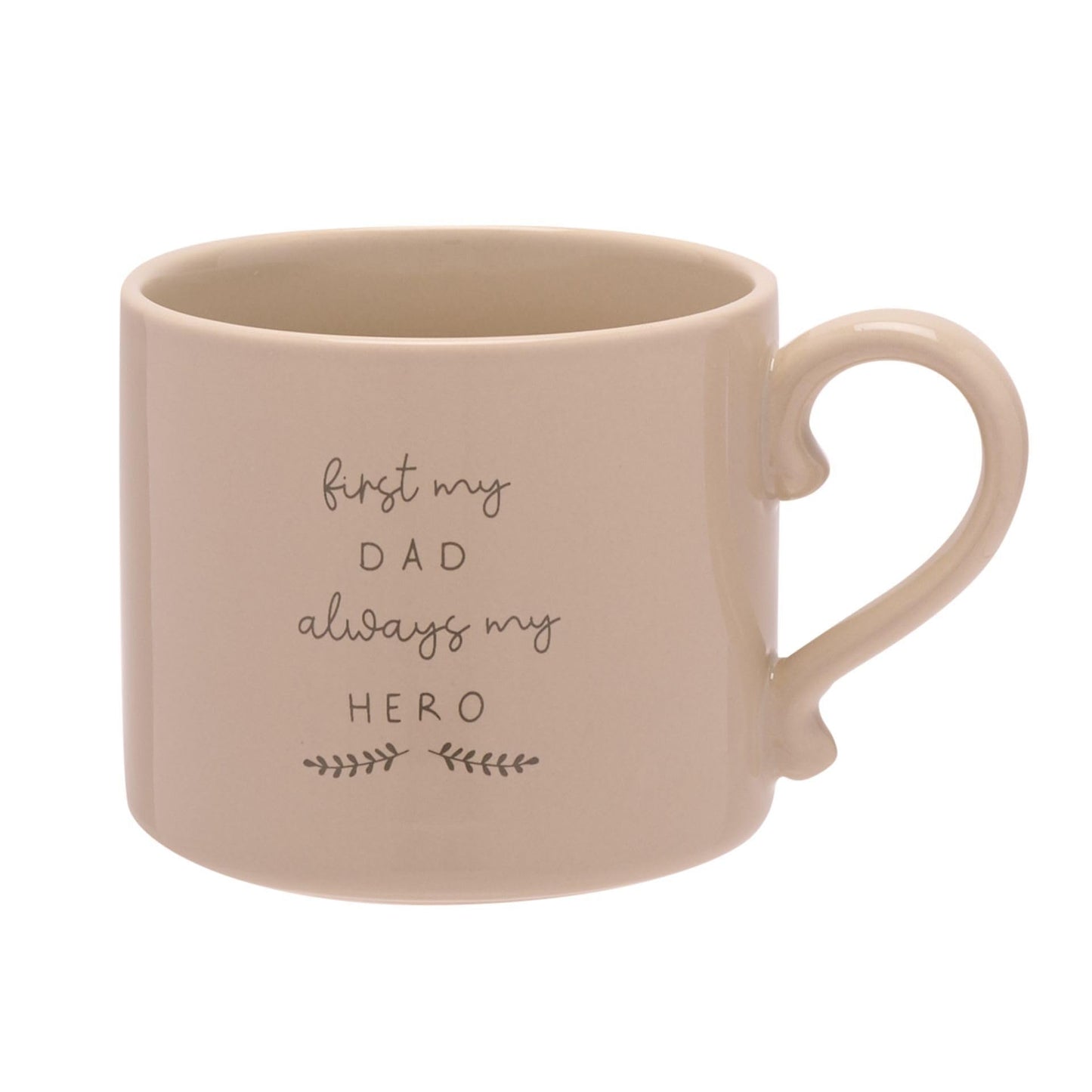 Widdop Moments Stoneware Ceramic Dad Mug - Dad My Hero Mug - Fawn Colour - Coffee Mug Tea Hot Drinks - Approx 350ml - Gift for Dad Him Birthday Father's Day Present