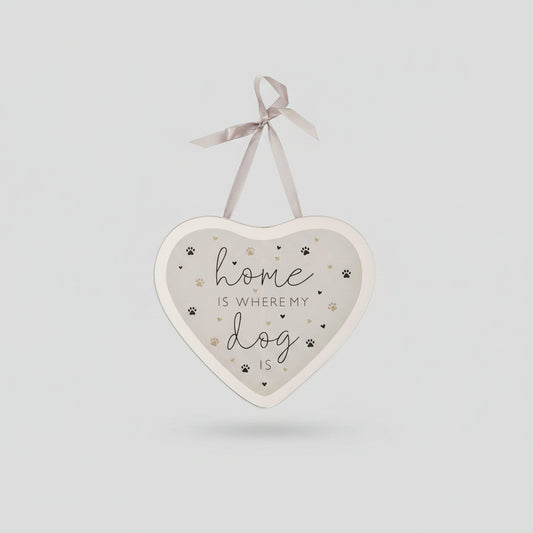 Best of Breed Glass Heart Hanging Plaque - Dog