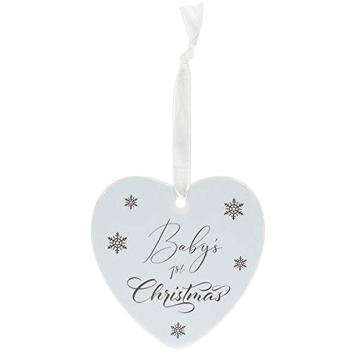 Lesser & Pavey Babys First Christmas Boys Blue Hanging Plaque
