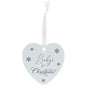 Lesser & Pavey Babys First Christmas Boys Blue Hanging Plaque