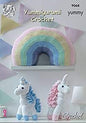 King Cole Knitting pattern 9068 Crochet Unicorn & Cushion