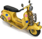 Home Decor | Yellow Scooter with Flower | 1 Piece - 29x10x18 cm
