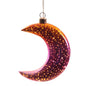 Puckator Orange and pink LED glass hanging moon decoration