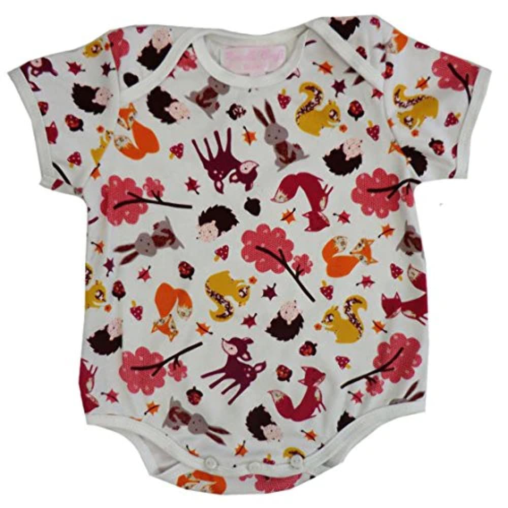 Powell Craft Woodland Creatures Babygrow 0-6 Months White