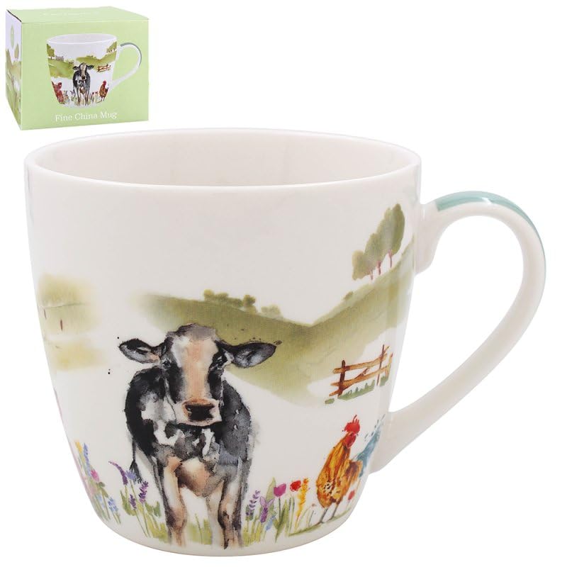 Lesser & Pavey Farmyard Large Breakfast Mug | Ceramic Coffee Mugs for Home Or Work | Premium Design Mugs for All Occasions | Lovely Mugs for Tea, Coffee & Hot Drinks - Macneil Studios