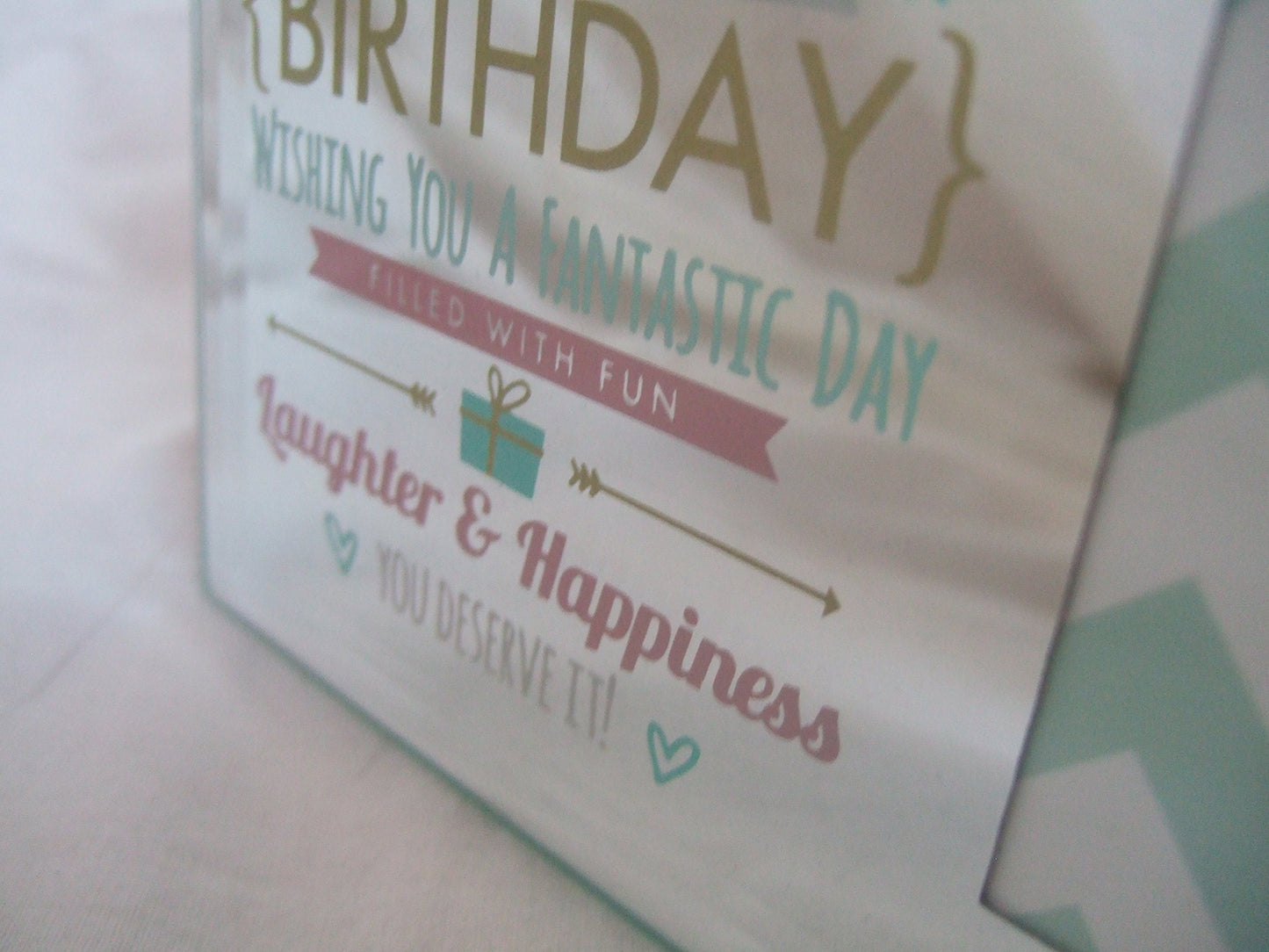 Signography Happy 30th Birthday Silver Mirrored Glass Photo Frame - 6"x4" Aperture