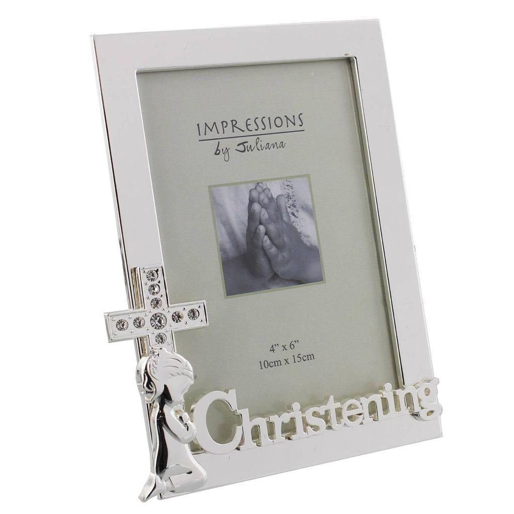 Bambino Impressions By Juliana Photo Frame Silver Plated Christening 4"x8" CG426