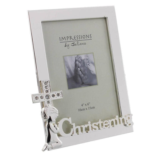 Bambino Impressions By Juliana Photo Frame Silver Plated Christening 4"x8" CG426