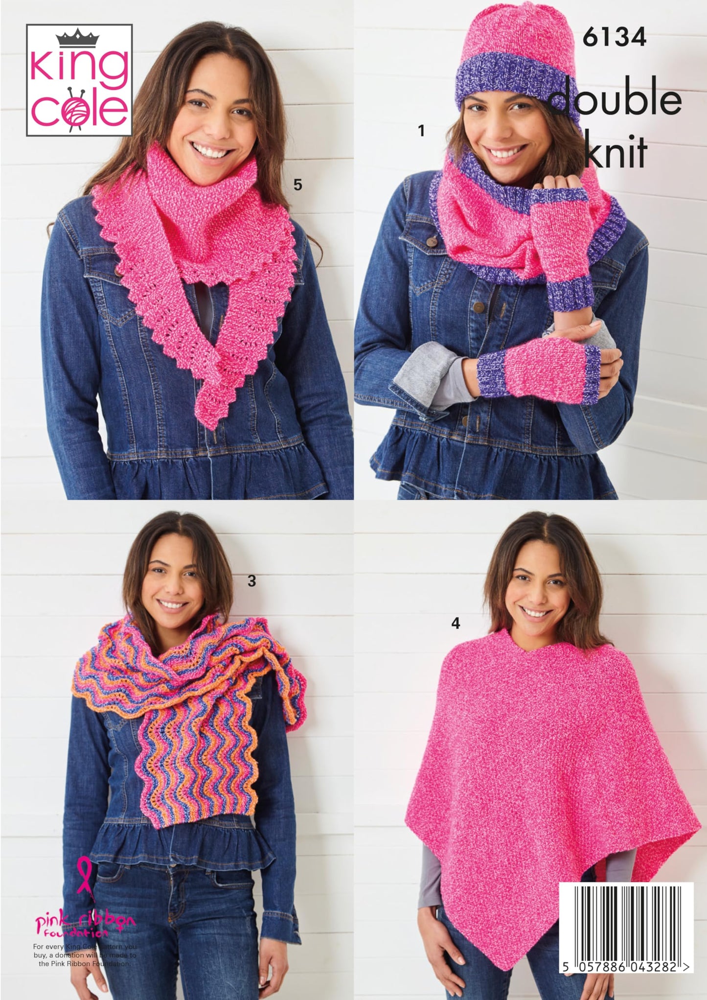 King Cole Accessories Knitting Pattern Double Knit (6134) Sizes: Various
