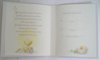 First Holy Communion Keepsake Parchment Card