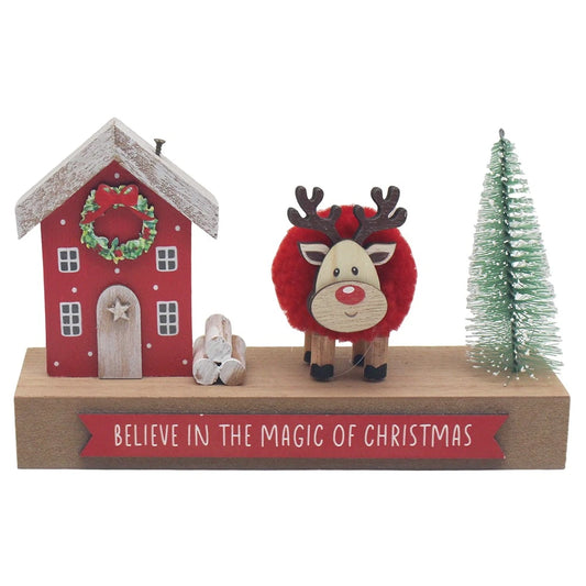 Xmas Pom Poms Reindeer House