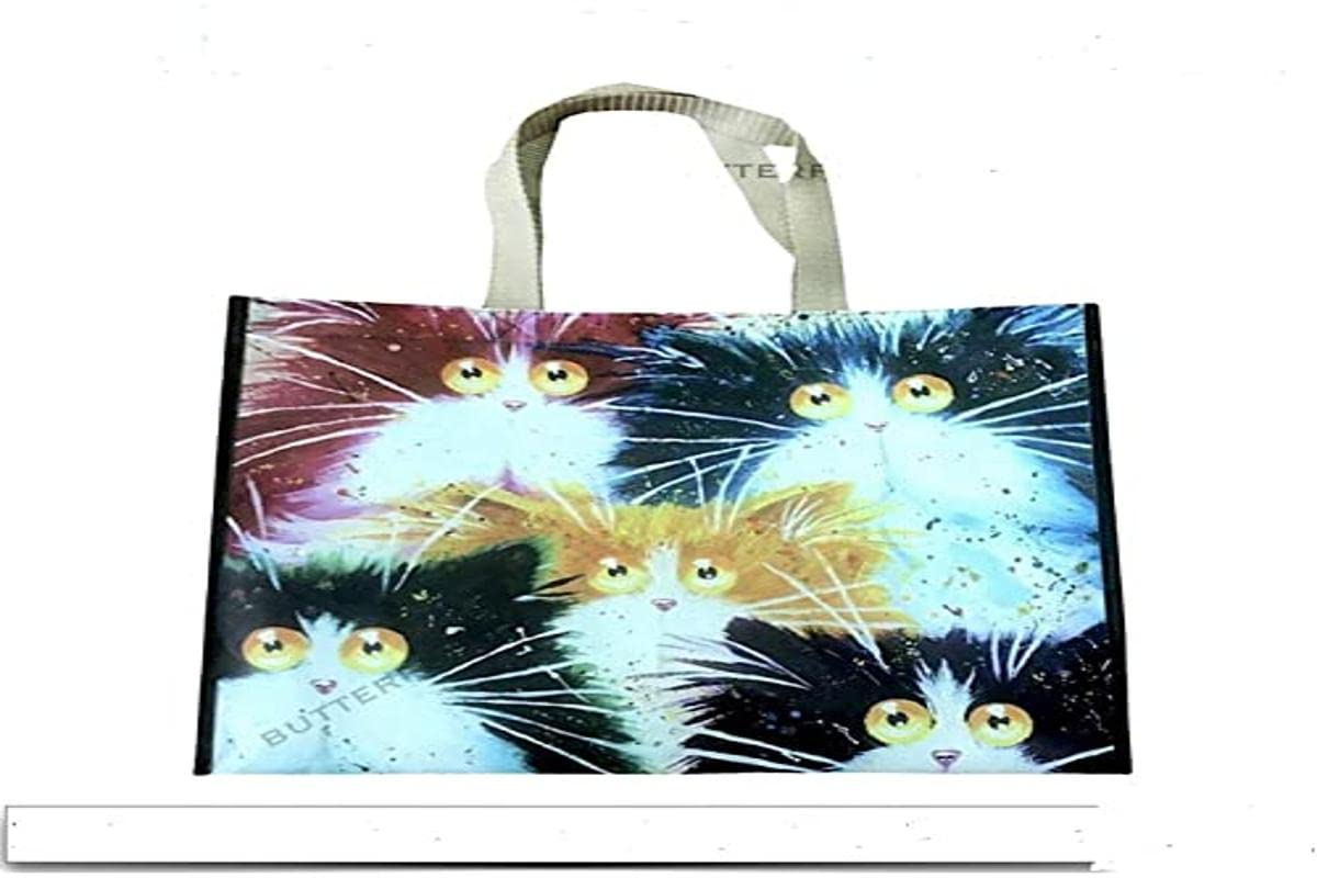 Reusable Shopping Bag Cat Design Kim Haskins Tote Cat Foldable Eco Shopper Bag