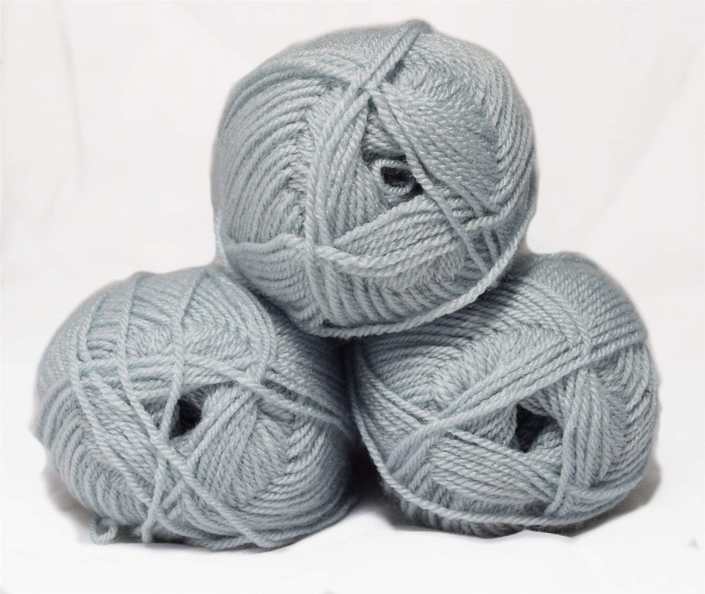 SleepyNights Love2Sleep PREMIER VALUE BABY DOUBLE KNIT YARN WOOL ACRYLIC 3 PACK (3 X 100G) - SILVER