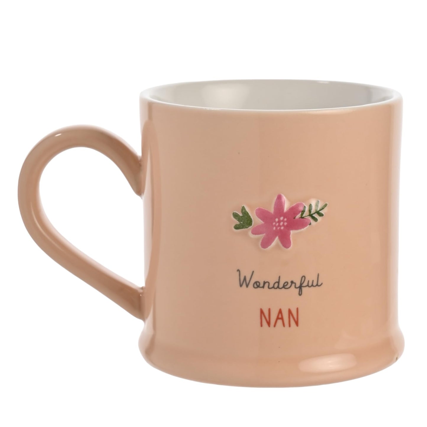 Celebrations - Love Life - 'Wonderful Nan' Family Birthday Celebration Ceramic Mug - Kitchen Gifting and Homeware for Tea, Coffee & Hot Drinks - 330ml / 11.15oz.