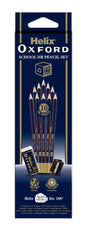Helix Oxford X10 HB Pencils with Plastic Sharpener and Eraser