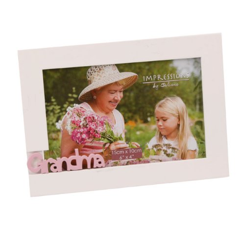 Juliana Grandma 6" x 4" Cut Out Ivory Wooden Frame FW924GM