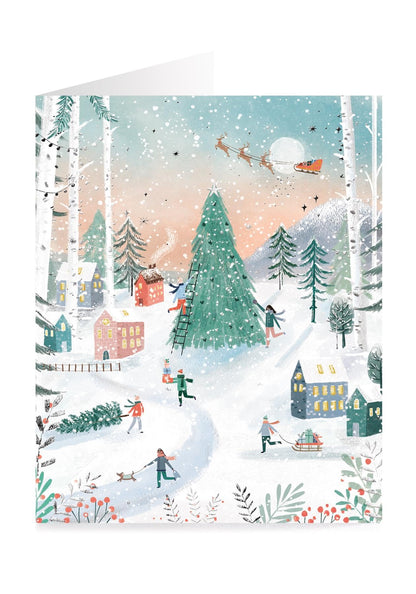 Tom Smith Boxed Christmas Cards Pack - 15 Luxury Xmas Cards with Envelopes and Seals - Recycled Eco Friendly Christmas Card Set