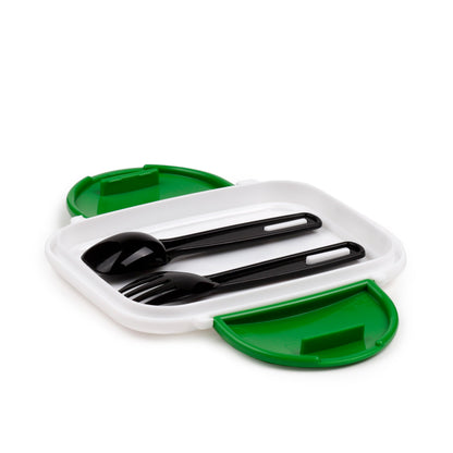 Puckator Bento Lunch Box with Cutlery and Clip Closure - Creeper and TNT - Minecraft