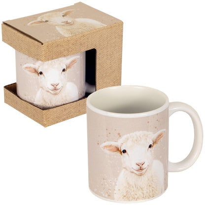 Design By Violet Ceramic Animal Mug in Gift Box – 350ml Countryside Mug for Easter, Gifting, Christmas and Birthdays