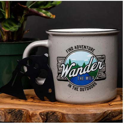 Oak Patch Gifts Get Outdoors Collection - Wander the Wild Ceramic Mug, 14 Oz