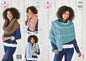 King Cole 5823 Knitting Pattern Wrap, Scarves and Snood in Big Value Big