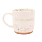 Widdop and Co Love Story Ceramic Mug – Bridesmaid | Floral Wedding Mug Gift for Bride-to-Be | Pastel Ceramic Coffee Cup Keepsake | Bridal Shower, Engagement, or Hen Party Present - 370ml / 12.5 oz.