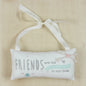 Friends Sentiment Vintage Style Cushion With Ribbon Gift