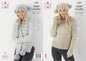 King Cole Ladies Super Chunky Knitting Pattern Easy Knit Sweater Hat & Scarf (5669)