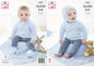 King Cole Baby DK Double Knit Knitting Pattern Blanket Sweaters Balaclava Helmet & Bootees (5767)