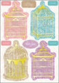 Tea On The Terrace Die-Cut Punch-Out Sheet 8"X12"-Birdcages Toppers