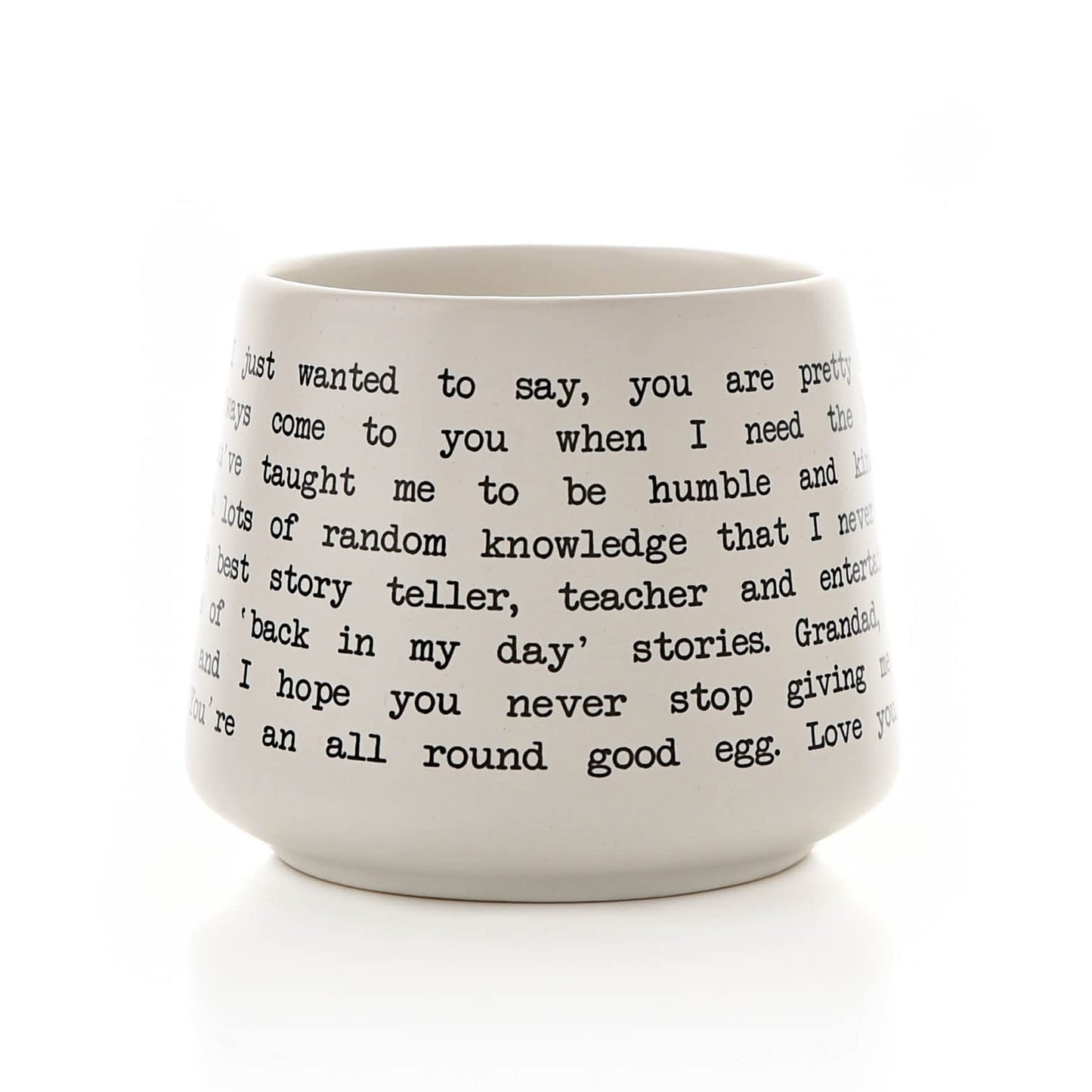 Widdop and Co Stoneware Mug with Sentiment Wording - Grandad