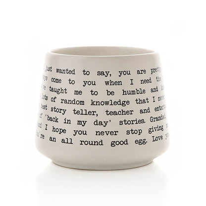 Widdop and Co Stoneware Mug with Sentiment Wording - Grandad