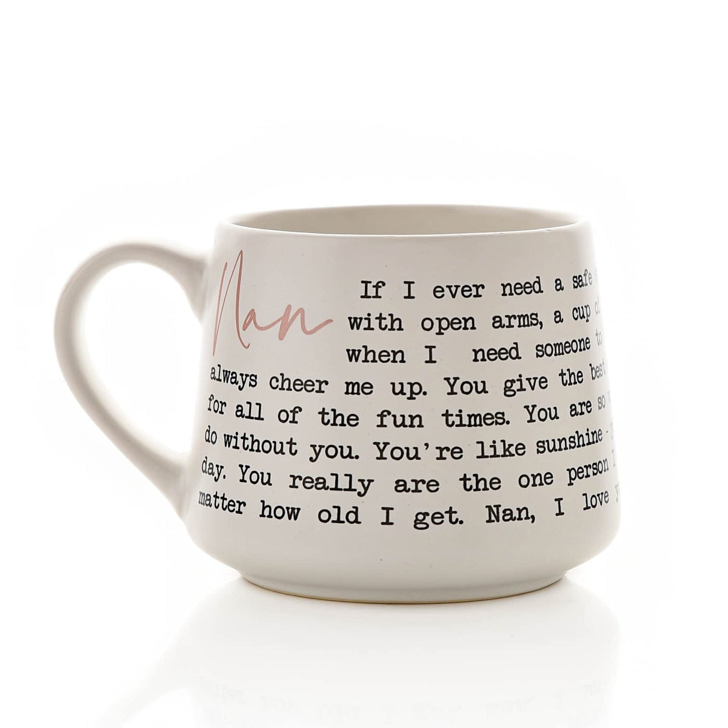 Widdop and Co Stoneware Mug with Sentiment Wording - Nan
