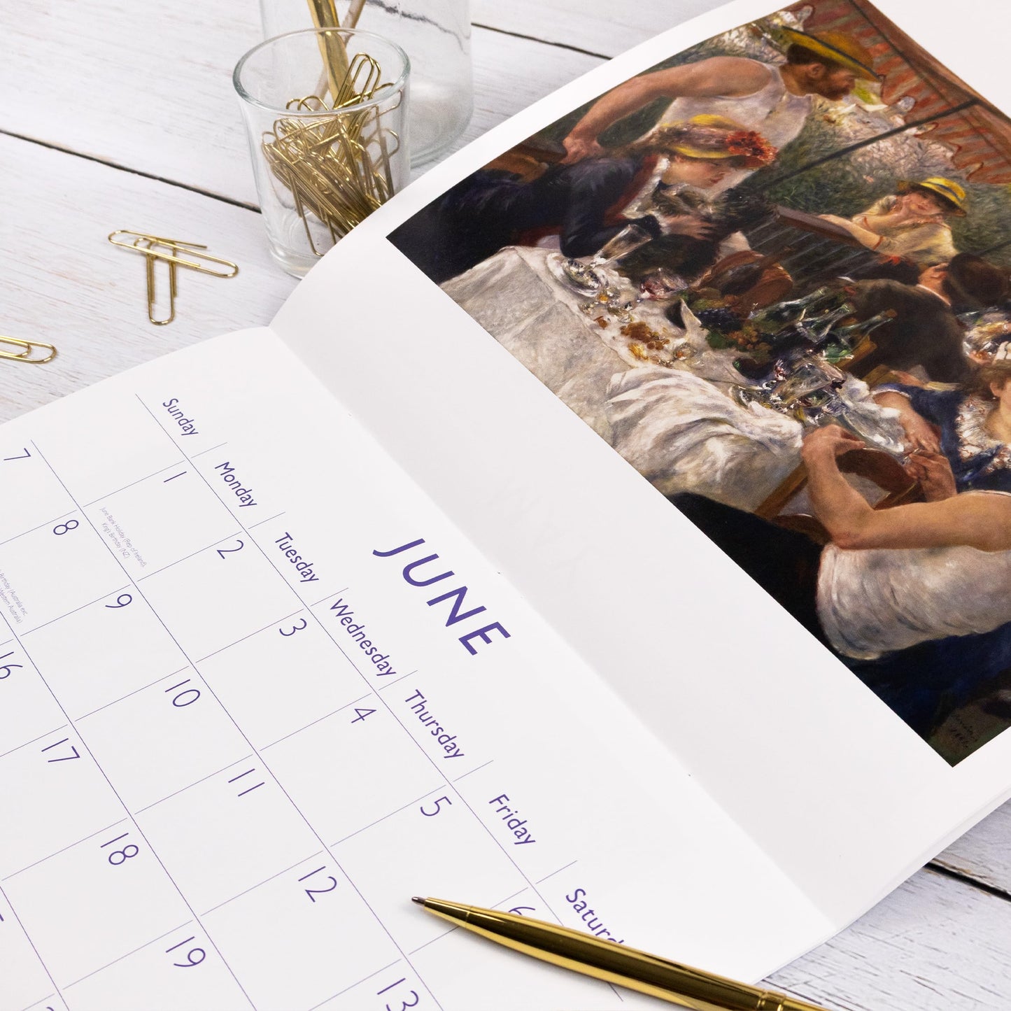 Fine Art 2026 Square Wall Calendar | Monthly Planner with Masterpieces by Van Gogh, Monet, Degas, Renoir & More | Classic Art Wall Calendar