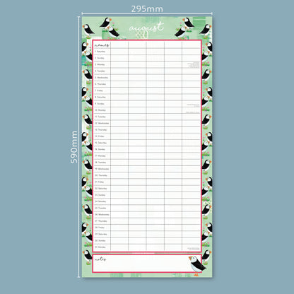 The Gifted Stationery Monthly Wall Calendar - By the Sea Family Organiser